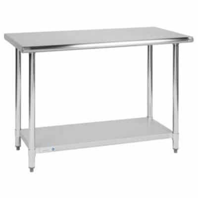 Stainless Steel Table with Adjustable Shelf