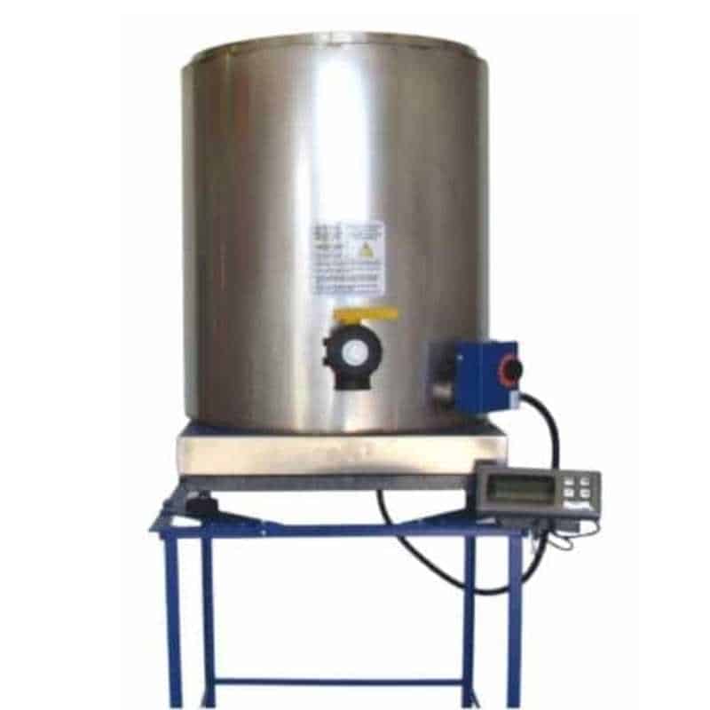 125 Gallon Sloped Bottom Water Jacketed Oil/Wax Tank